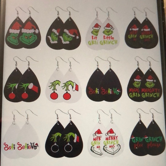 BELIEVE Earrings Grinch Christmas - Picture 6 of 14